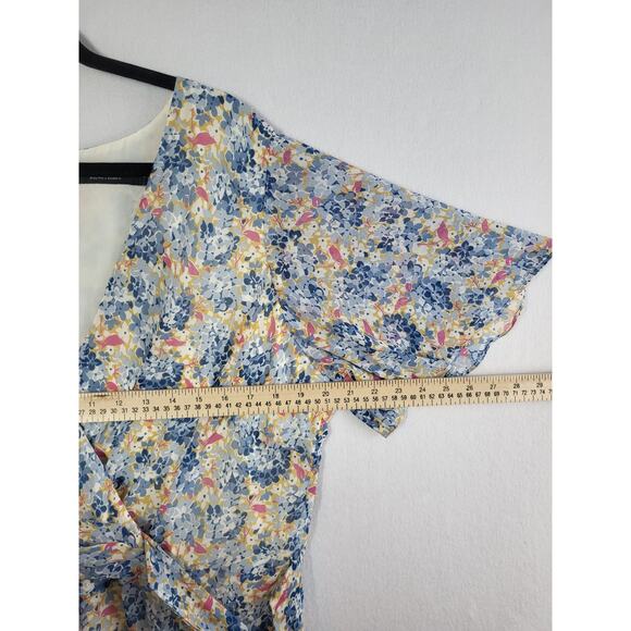 Lauren Ralph Lauren Floral Georgette Faux Wrap Midi Dress 18 NWT Belted Romantic - Picture 9 of 15